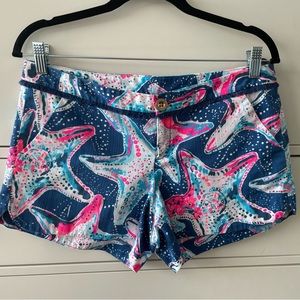 Lilly Pulitzer Shorts, size 6, “Starfish” Addie Short, 4 inches